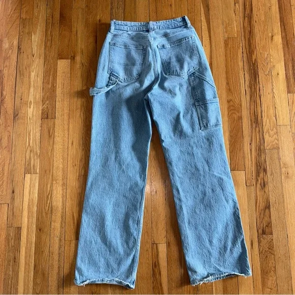 Abercrombie & Fitch Light Blue Straight Leg Jeans - Picture 3 of 6